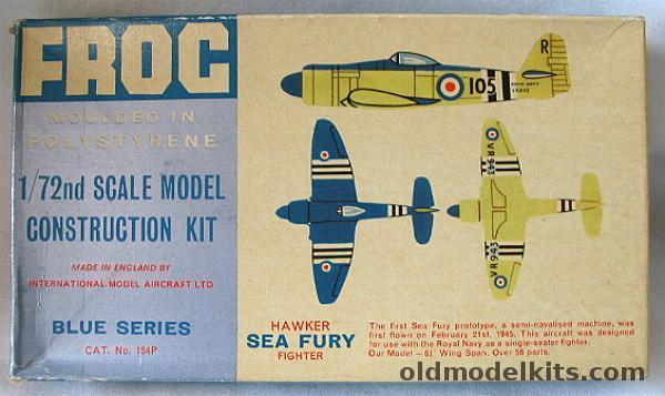 Frog 1/72 Hawker Sea Fury Blue Series Issue, 154 P plastic model kit
